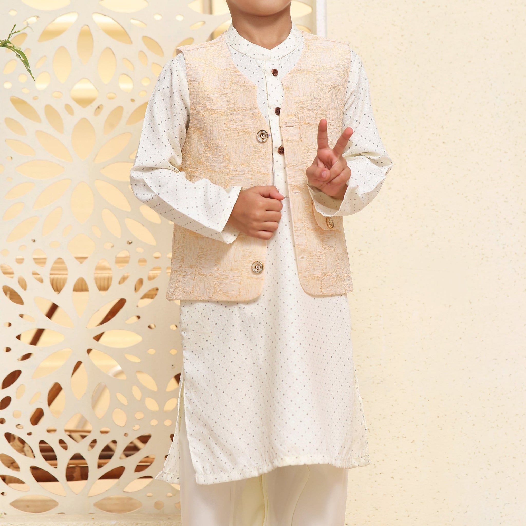 3 Piece Suit - Premium Blend with Jacquard - KKZ005