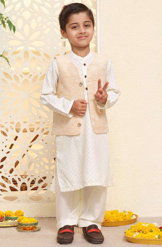 3 Piece Suit - Premium Blend with Jacquard - KKZ005