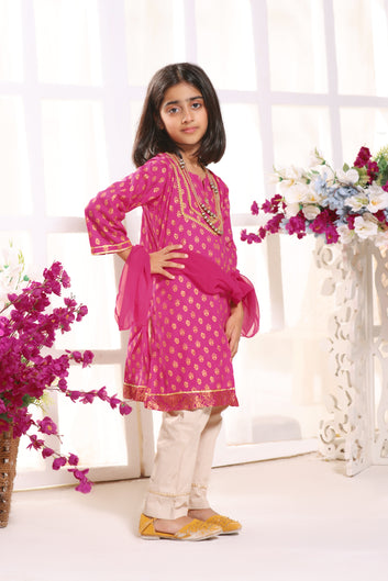 3 Piece Suit - Casual Cotton Lawn - KKZ030