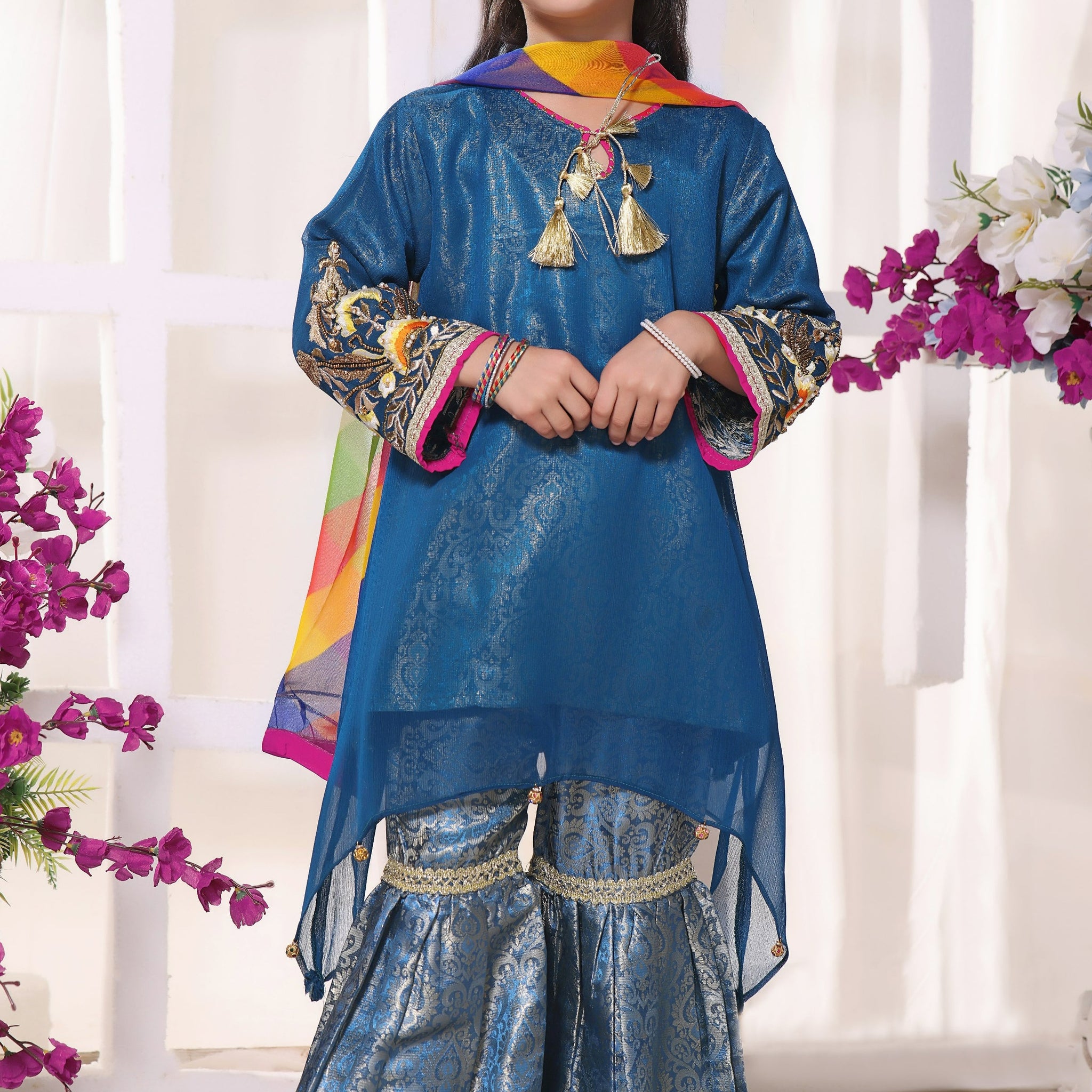 3 Piece Suit - Formal Chiffon Jamawar - KKZ038