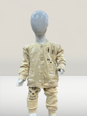 Girls 3-Piece Clothing Set with Sleeveless White Inner-kk5539