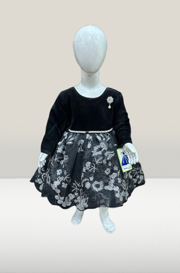 Girls’ Fancy Frock – Velvet  kk-5628