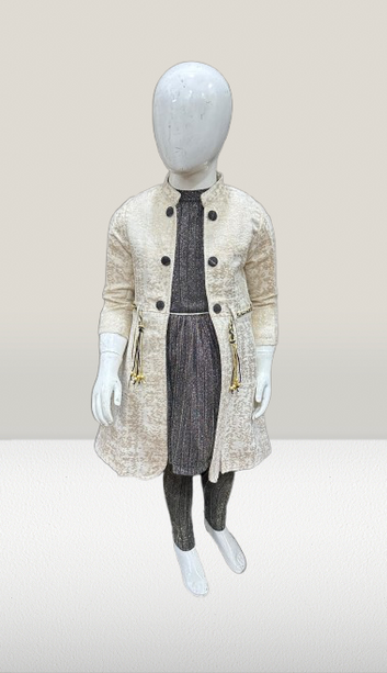 Kids Girls’ Stylish 3-Piece Coat Suit kk-5630