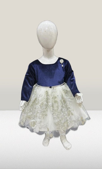 Girls’ Fancy Frock – Velvet  kk-5628