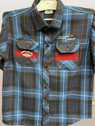 Boys Cotton Check Shirt kk-5546