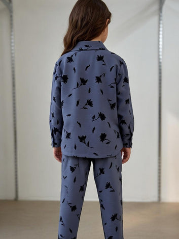 Girls Cotton 2 Piece Suit – Printed-kk5688