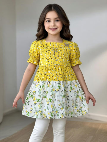 Girls frock 2Piece with trouser-kk5670