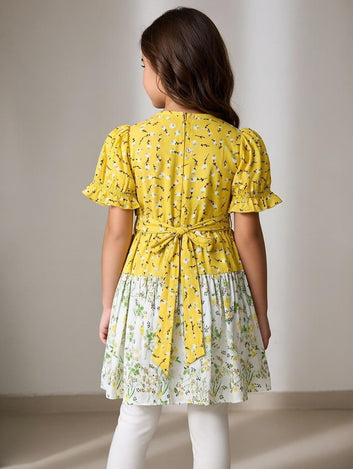 Girls frock 2Piece with trouser-kk5670